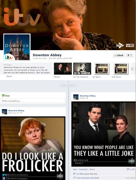 Downton Abbey's Facebook Page