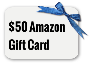 Blue Bow on a White Blank Gift Card or Tag. Insert Your Own Message or Graphic