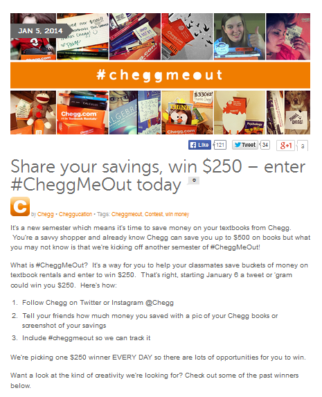 Chegg Twitter Contest Ideas - 4