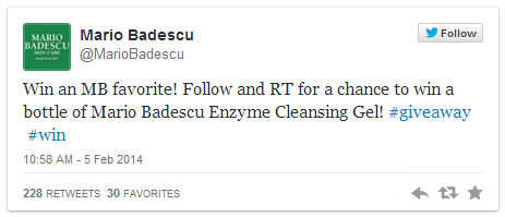 Mario Badescu Twitter Giveaway