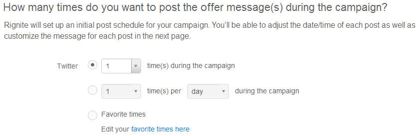Setting posting frequency for promoting your social media campaigns