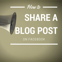 Sharing blog posts on Facebook