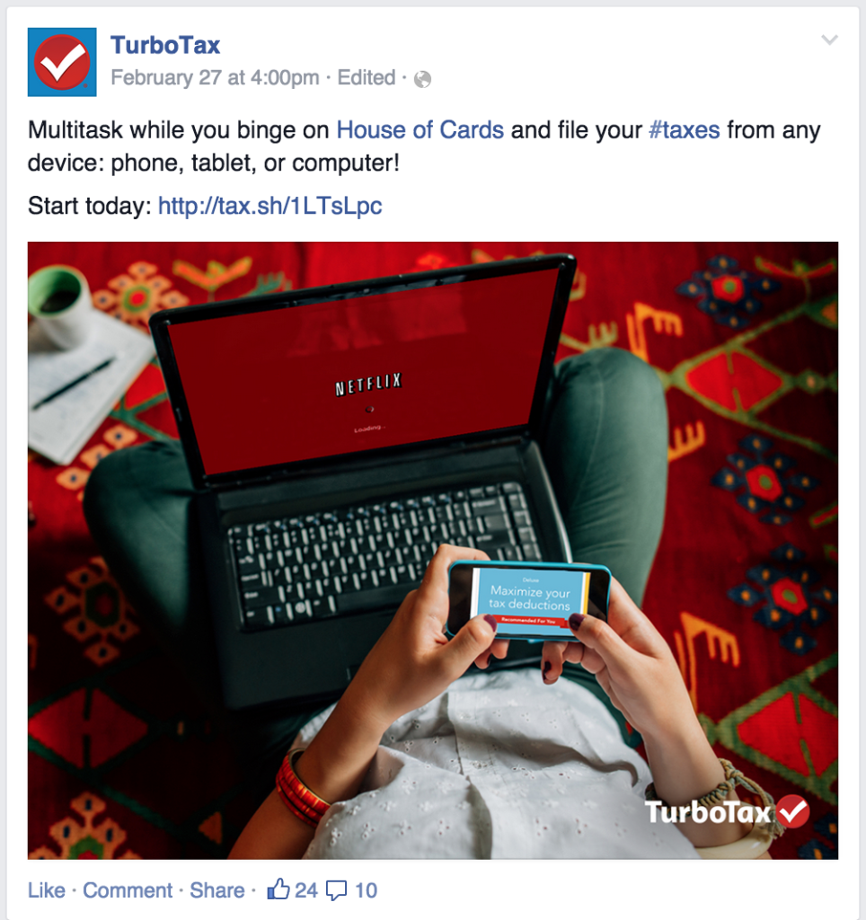 TurboTax posts about current trends