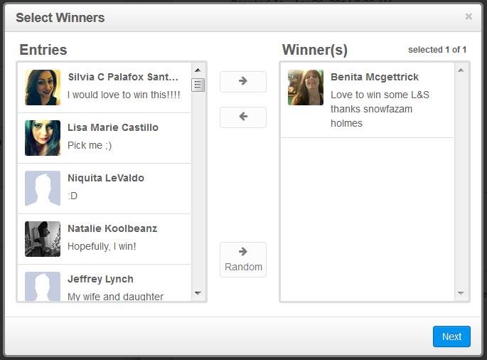 How to select winners when running a Facebook giveaway in Rignite