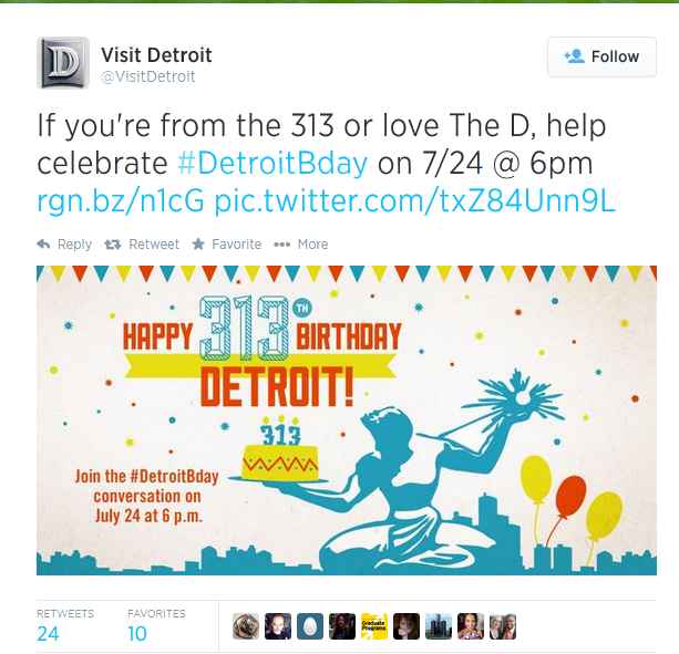 Visit Detroit social media campaign for driving tourism