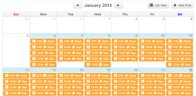 Schedule posts two weeks in advance