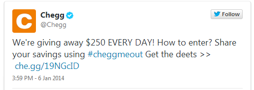 Chegg's campaign to drive the loyalty stage of the sales funnel