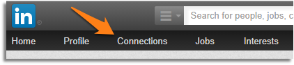 LinkedIn Connections menu