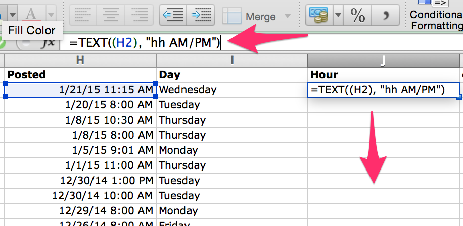 calculate hour in Excel